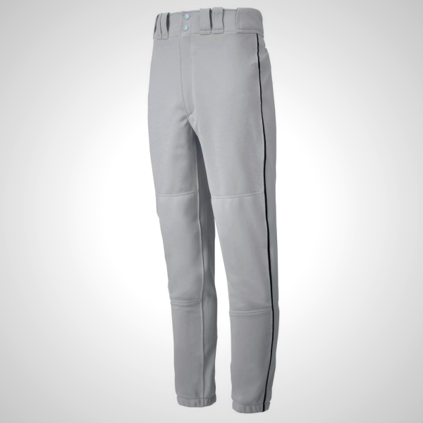 Mizuno Men's Grey/Black Premier Piped Baseball Pants 47321-DQLE
