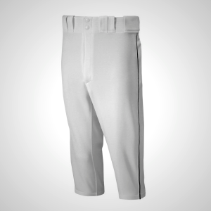 Grey/Black Mizuno Premier Short Piped Baseball Pants for Men | 42903-IAWX