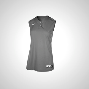 Grey Mizuno Aerolite 2-Button Sleeveless Softball Jersey for Women | 54892-OAWY
