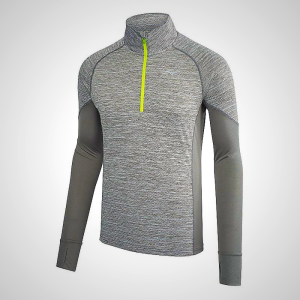 Grey Mizuno Alpha Long Sleeve Half Zip Men's Top | 64729-MILX