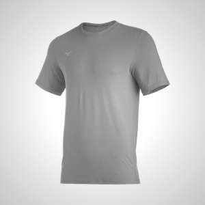 Grey Mizuno Comp Diamond Short Sleeve Crew T-Shirt for Men | 15027-ZMAX