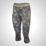 Grey Mizuno Impulse 3/4 Print Women's Tights | 83590-WVZD