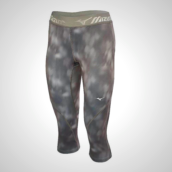 Grey Mizuno Impulse 3/4 Print Women's Tights | 83590-WVZD