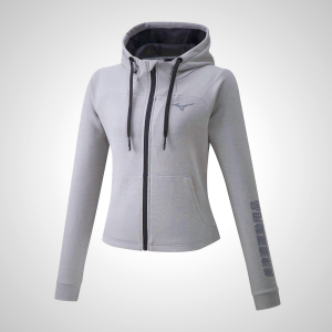 Grey Mizuno Zip Women's Hoodie 98416-XPTB