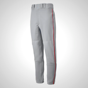 Grey/Red Mizuno Premier Piped Baseball Pants for Men - 29475-NAMV