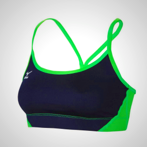 Navy/Green Mizuno Hybrid Volleyball Women's Run Bras | 19870-TFDH