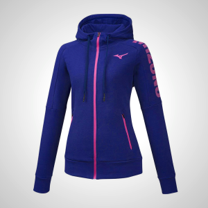 Navy Mizuno Heritage Zip Women's Hoodie | 37092-NFKD