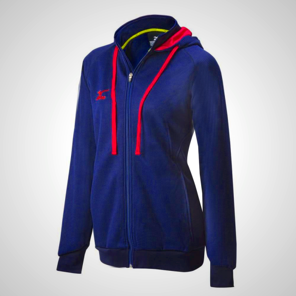 Navy/Red Mizuno Pro Full Zip Hoody Women's Hoodie | 49127-ETGX