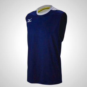 Navy/Silver Mizuno Cutoff Men's Jersey | 06487-YQRN