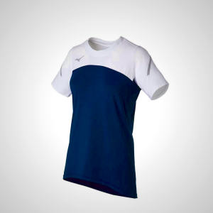 Navy/White Mizuno Techno VII Short Sleeve Women's Jersey | 46730-TWUG