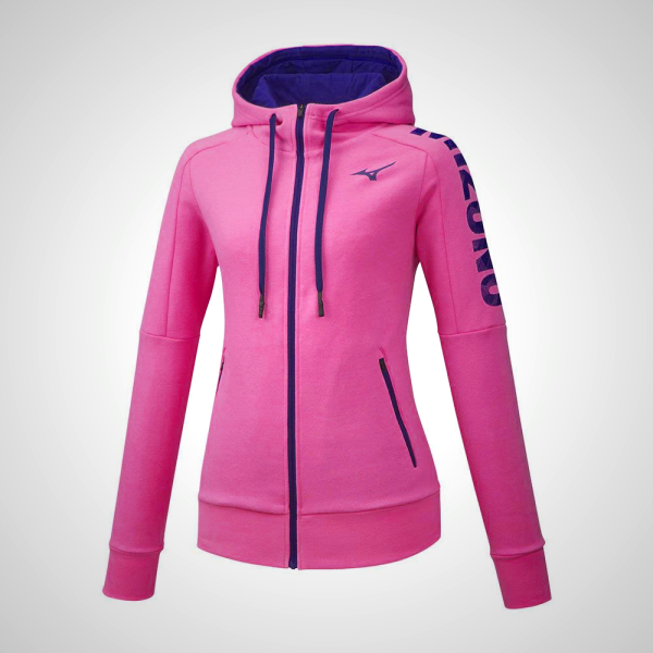 Pink Mizuno Heritage Zip Women's Hoodie | 61039-HPGF