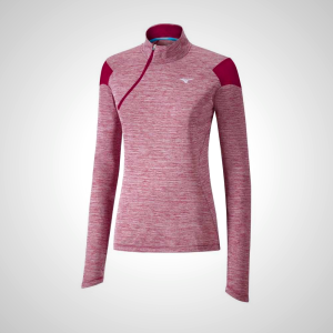 Red Mizuno ALPHA HALF ZIP Running Women's Tops | 71289-PLCS