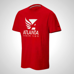 Red Mizuno Atlanta Track Club Men's T-Shirt | 53147-GDQE