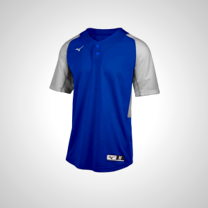 Mizuno Aerolite 2-Button Baseball Jersey - Royal Grey | 46215-WOJT
