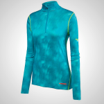 Turquoise Mizuno Breath Thermo Base Layer Half Zip Women's Top | 98720-UWYT