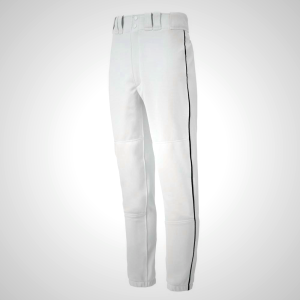 Mizuno Premier Piped Baseball Pants for Men - White/Black | 25634-ITMN