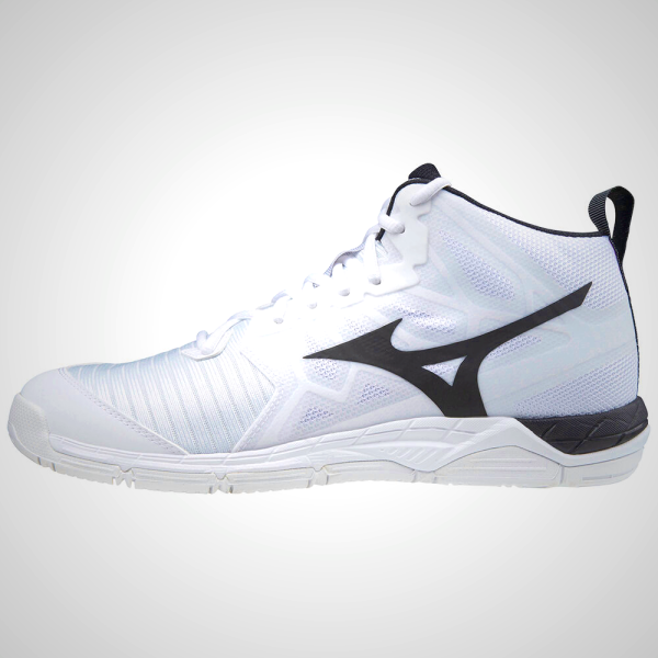 Mizuno Wave Supersonic 2 Mid Volleyball Shoes - White/Black
