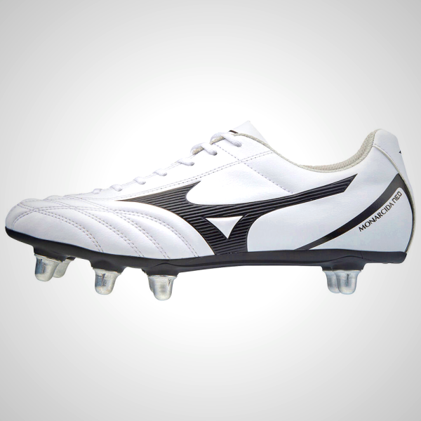 Mizuno Monarcida Neo Rugby Boots White/Black/Red | 39274-ZVCN