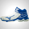 Mizuno WAVE VOLTAGE MID Women's Volleyball Shoes White/Blue 28731-RSJV
