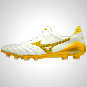 White/Gold Mizuno Morelia Neo II Made in Japan Men's Soccer Cleats | 67935-OEAX