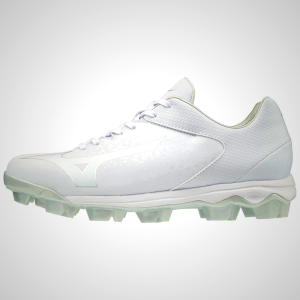 White Mizuno Finch Select Nine Molded Women's Softball Cleats 06238-XSPU