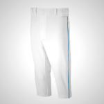 White/Navy Mizuno Premier Short Piped Baseball Pants for Men | 78421-JWNT