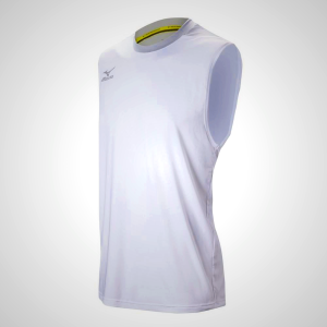 White/Silver Mizuno Cutoff Men's Jersey 96352-XQFP